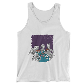 Poker Dogs Men/Unisex Tank in White color